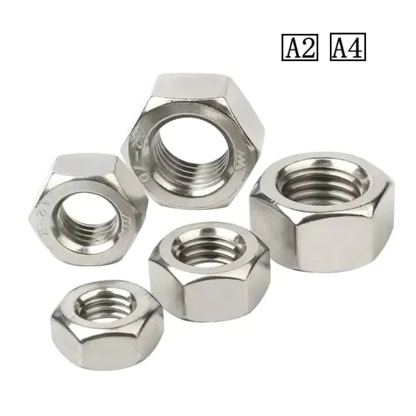 A2 A4 Stainless Steel Hexagon Nuts